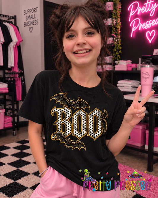 Boo bats w/ polkadots Tee