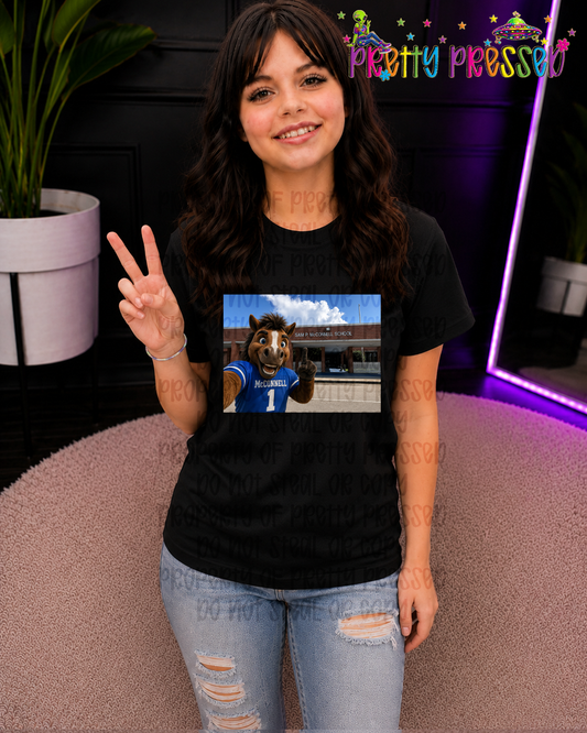 McConnell Elementary Mustang Mascot Tee