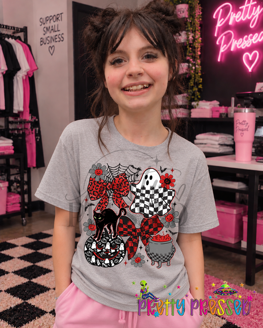 Cute black & red ghost Tee