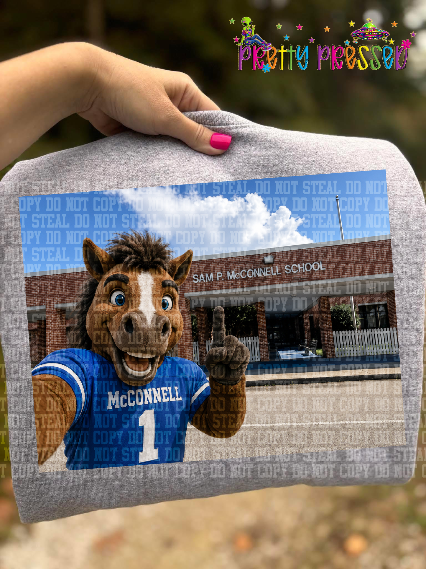 McConnell Elementary Mustang Mascot Tee